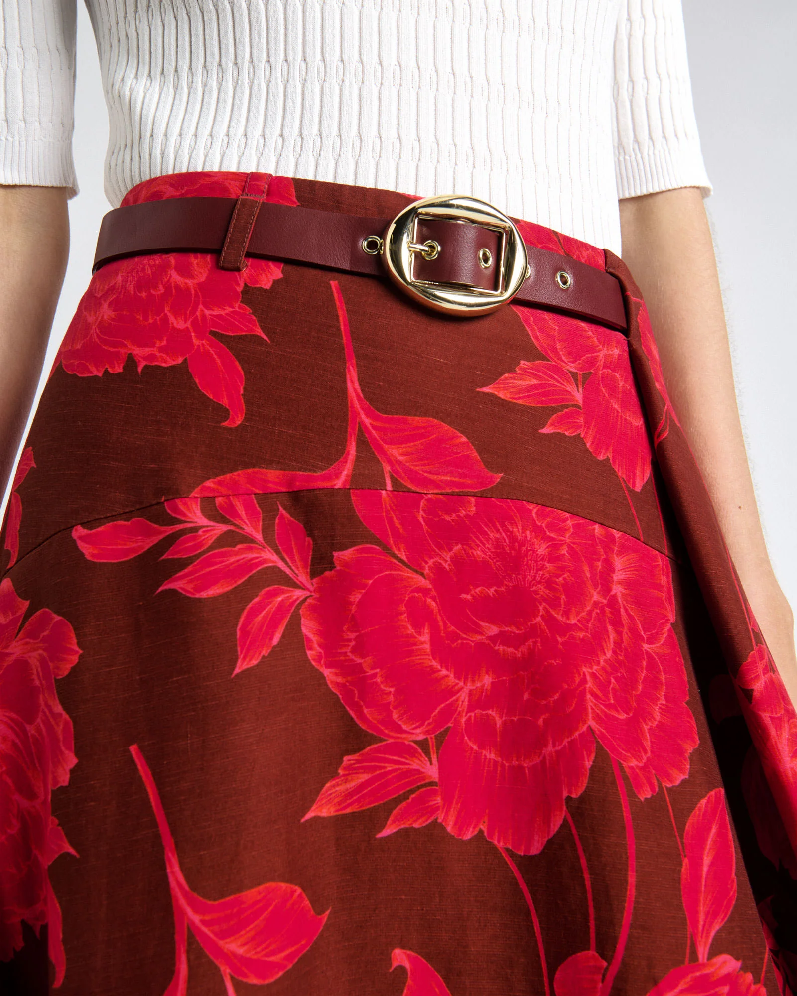 Amour Floral Waterfall Midi Skirt - Image 3