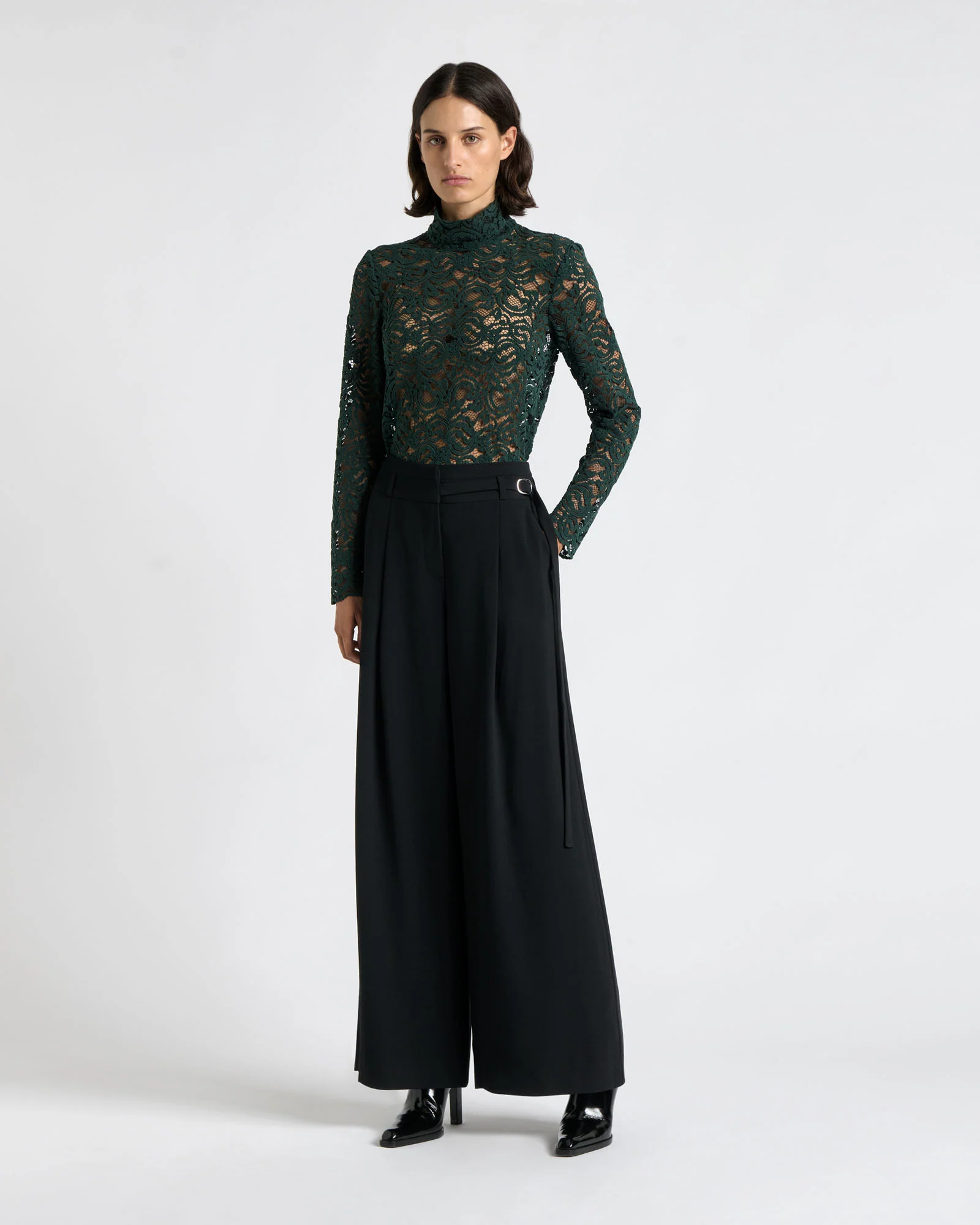 Buckle Detail Wide Leg Pant - Image 2