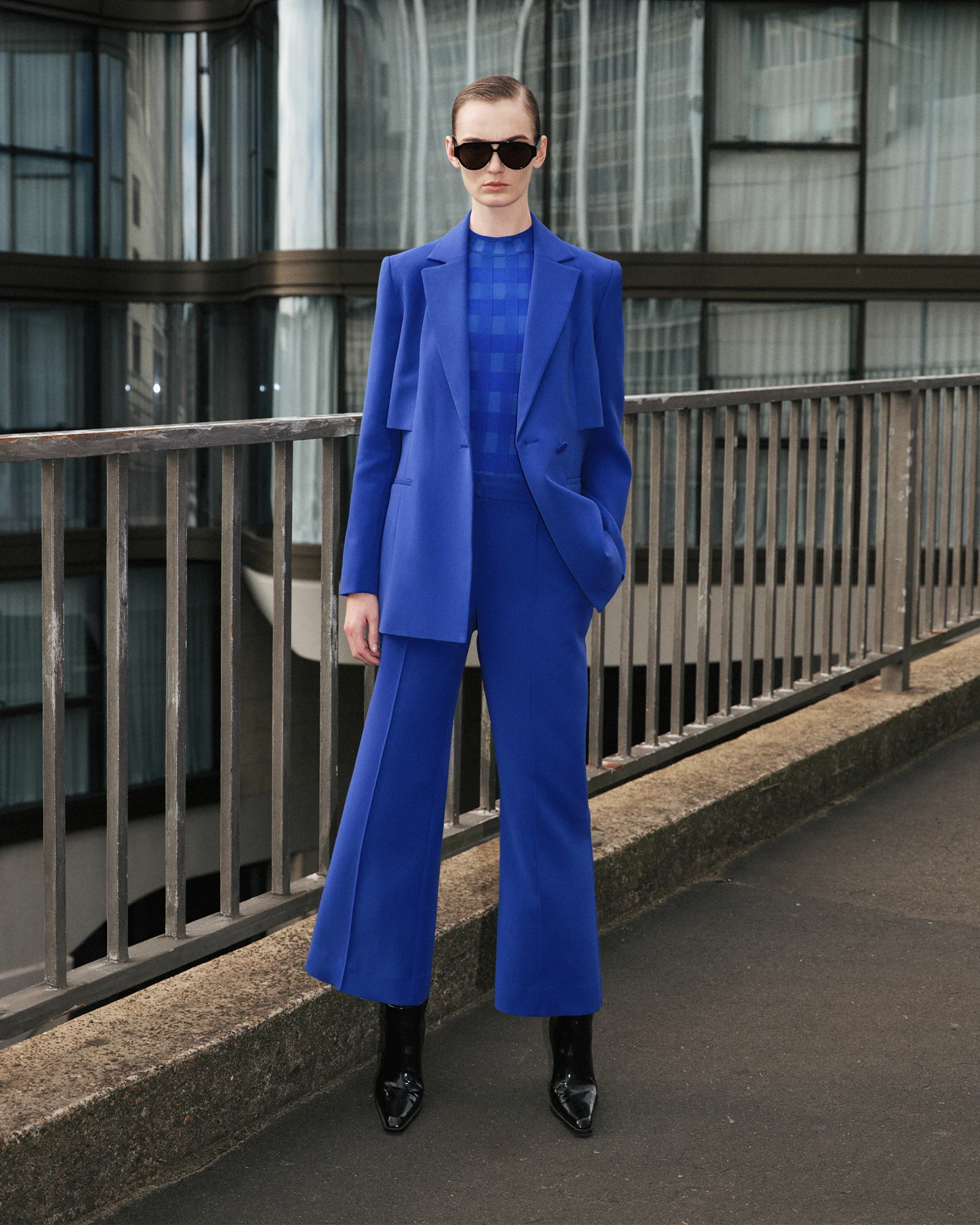 Cobalt Cropped Flared Leg Pant - Image 4