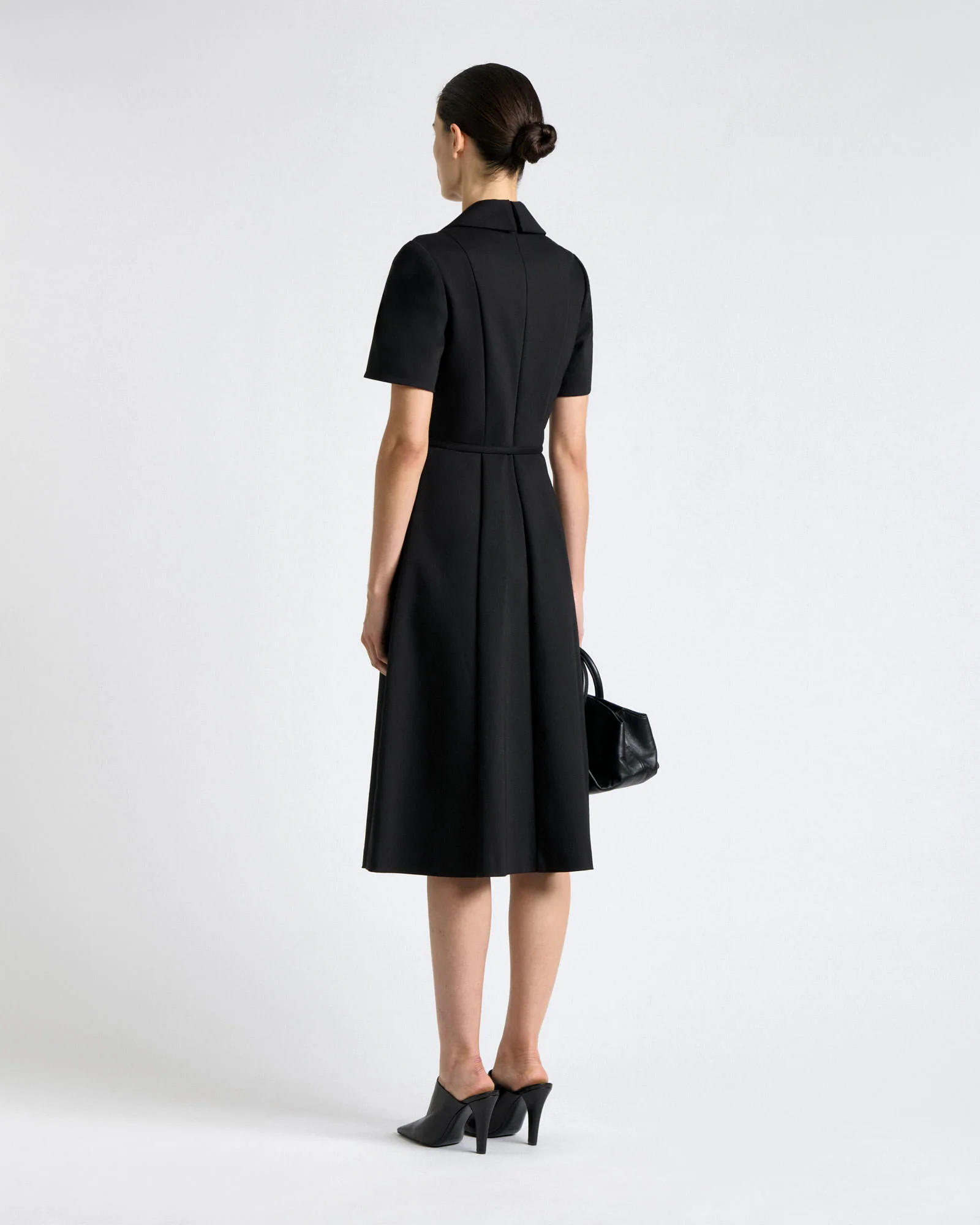 Cotton Blend Belted Midi Dress - Image 4
