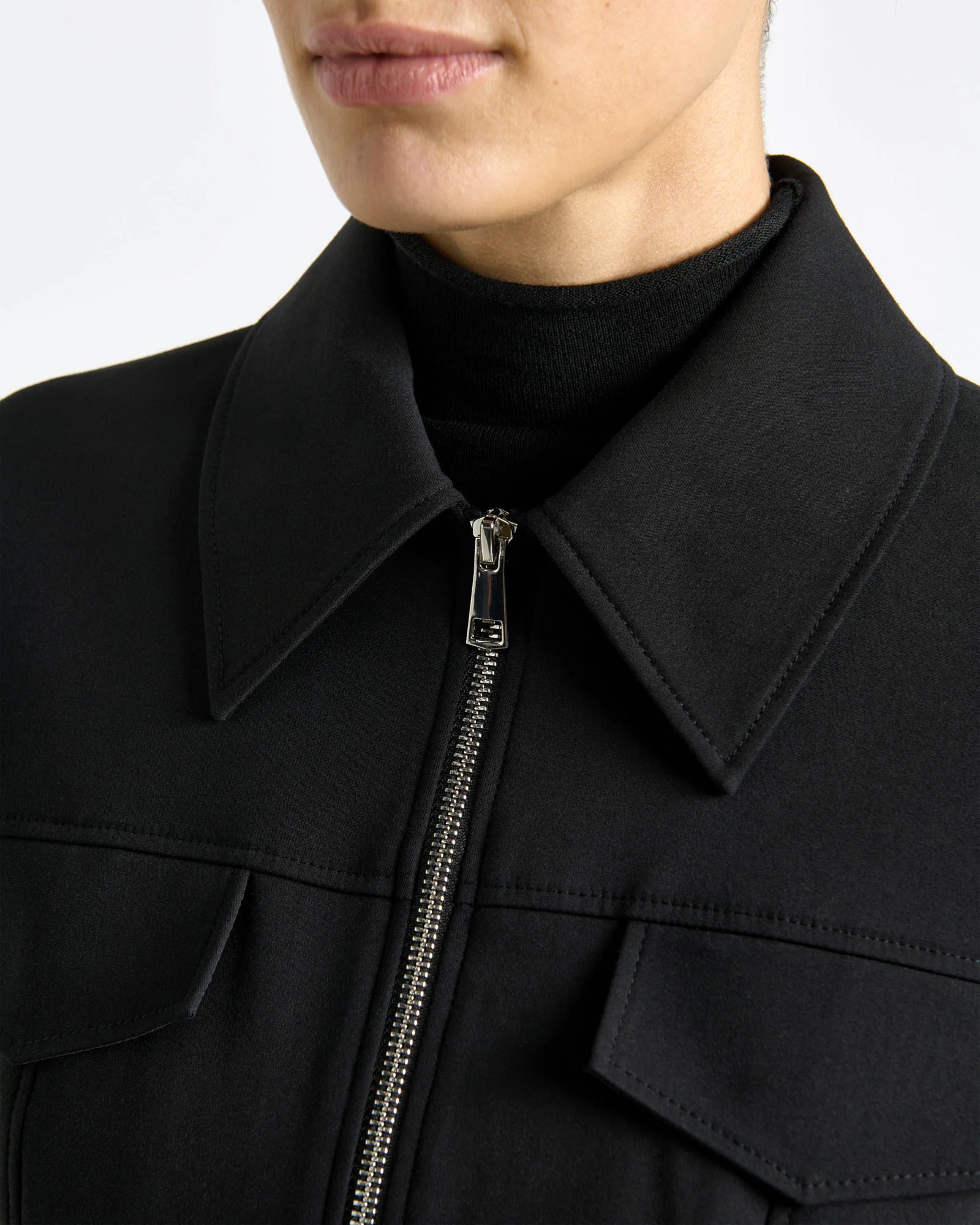 European Stretch Cotton Zip Jacket - Image 3