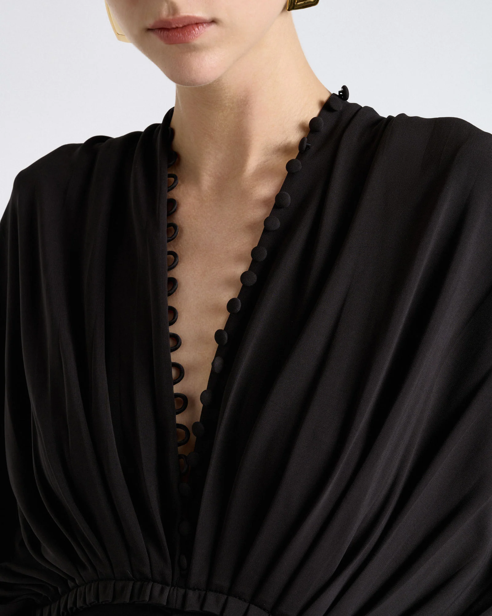 Jersey Pleated Wide Leg Jumpsuit - Image 3