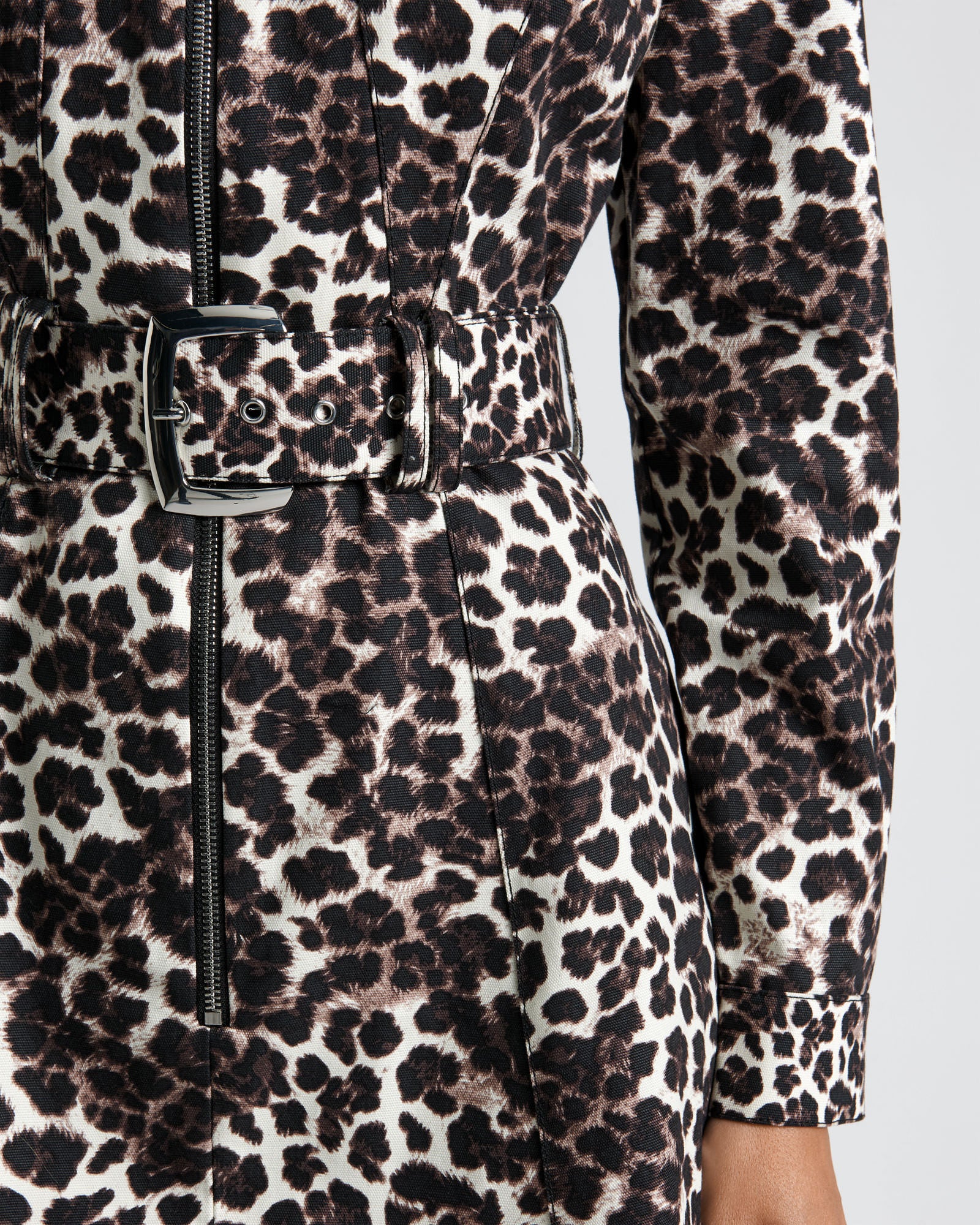 Leopard Cotton Drill Mini Dress - Image 3