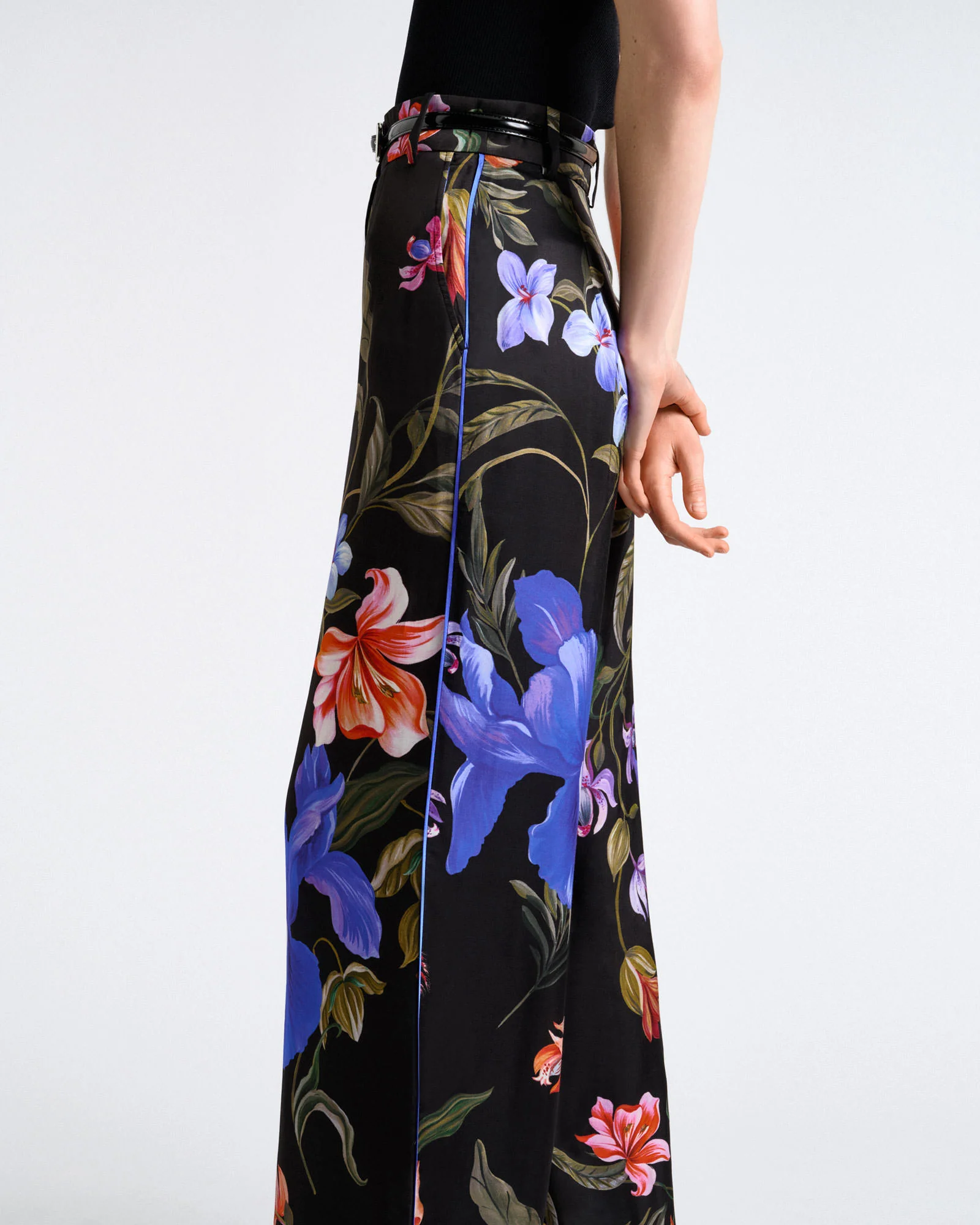 Midnight Tropical Piped Wide Leg Pant - Image 4