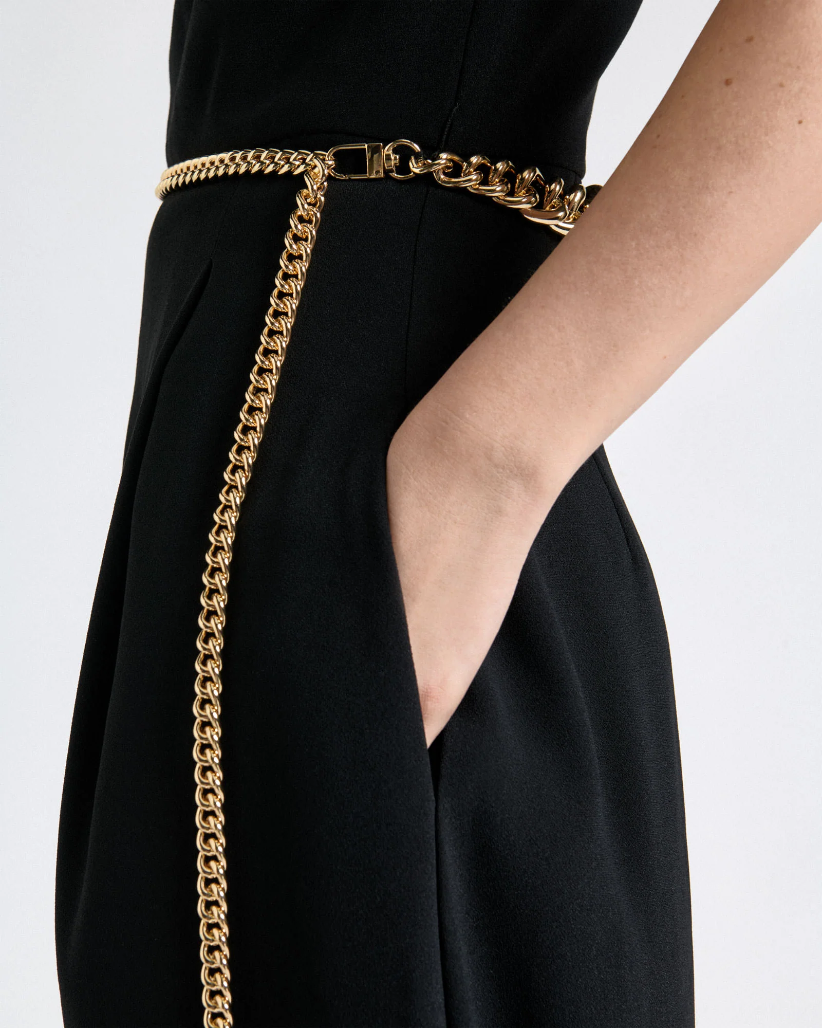 Recycled Crepe Chain Belt Jumpsuit - Image 4