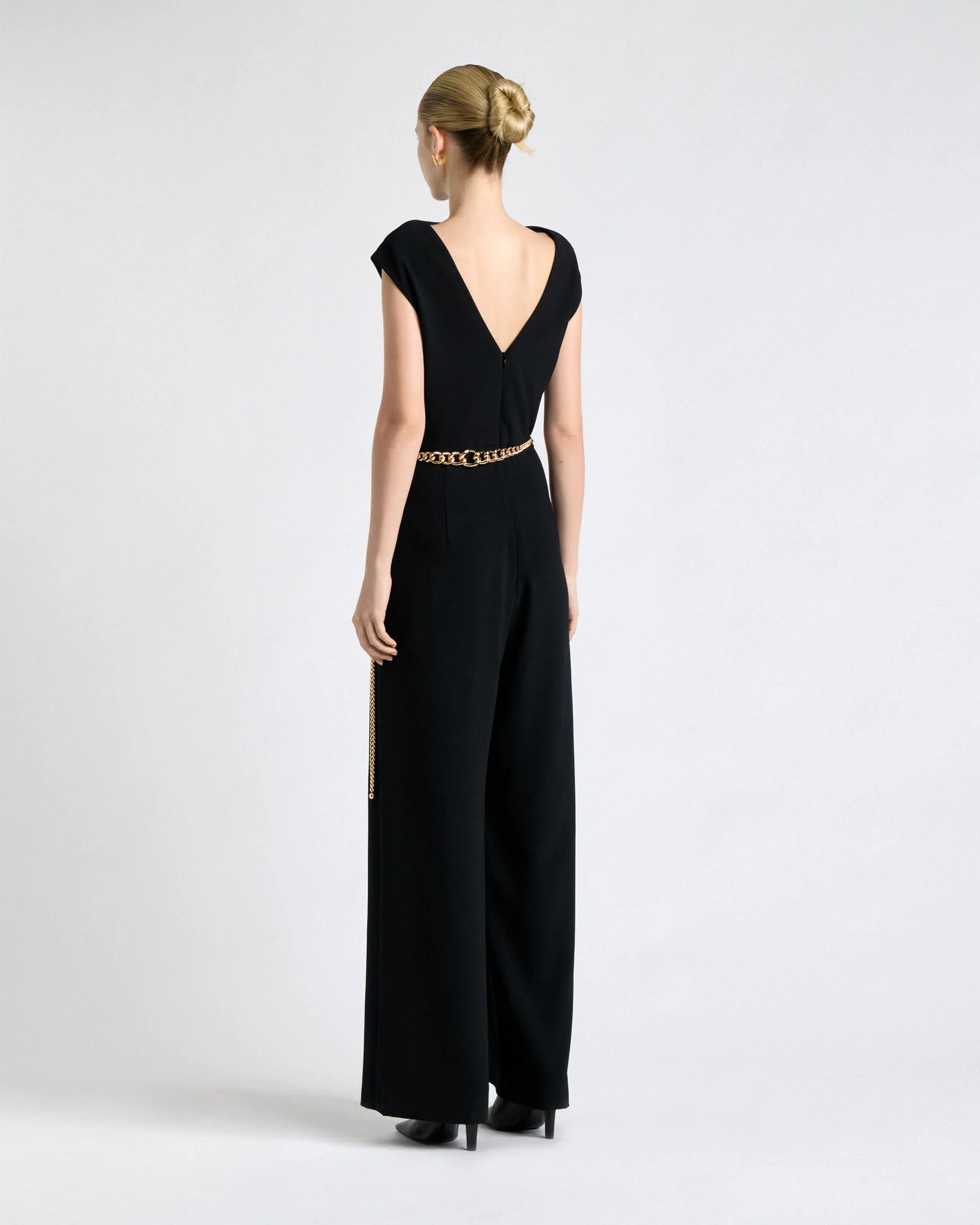Recycled Crepe Chain Belt Jumpsuit - Image 5