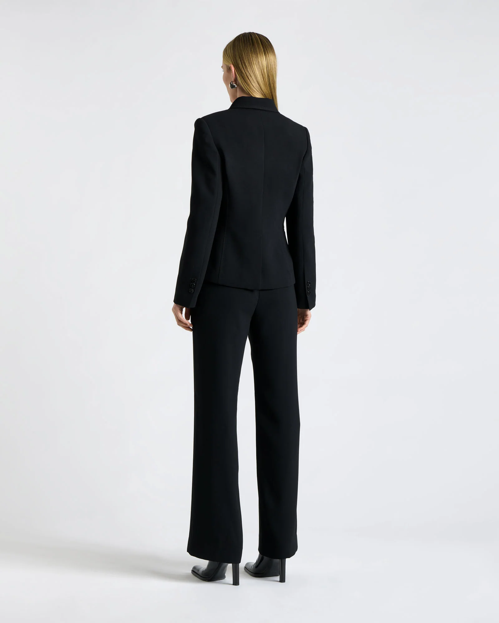 Recycled Crepe Cropped Jacket - Image 4