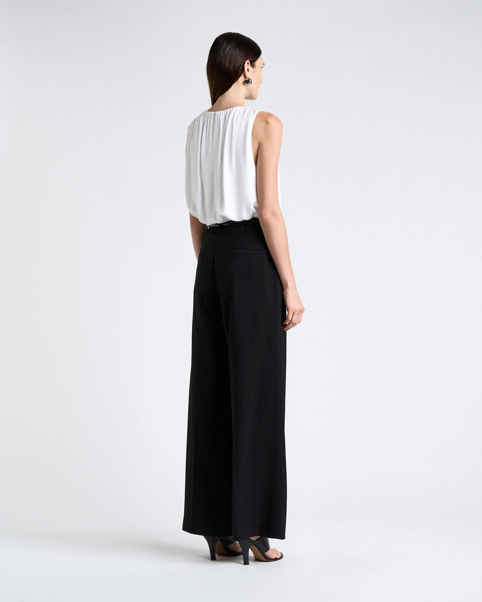Satin Gathered Neck Top - Image 5
