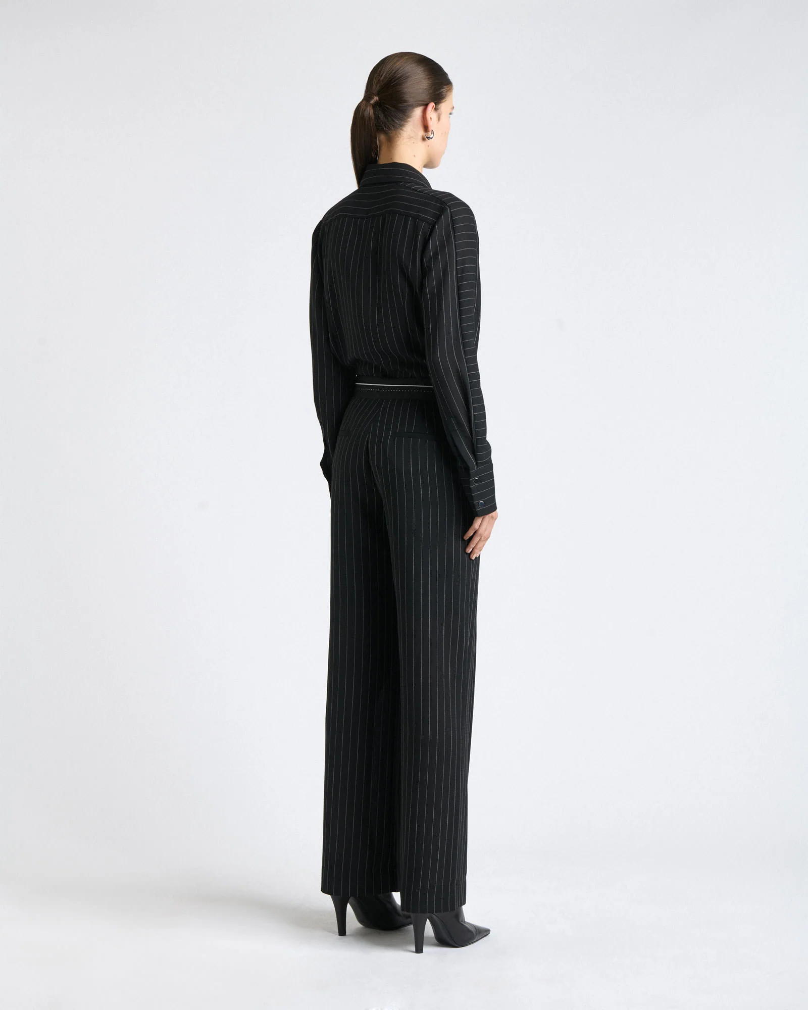 Sheer Stripe Straight Leg Pant - Image 4