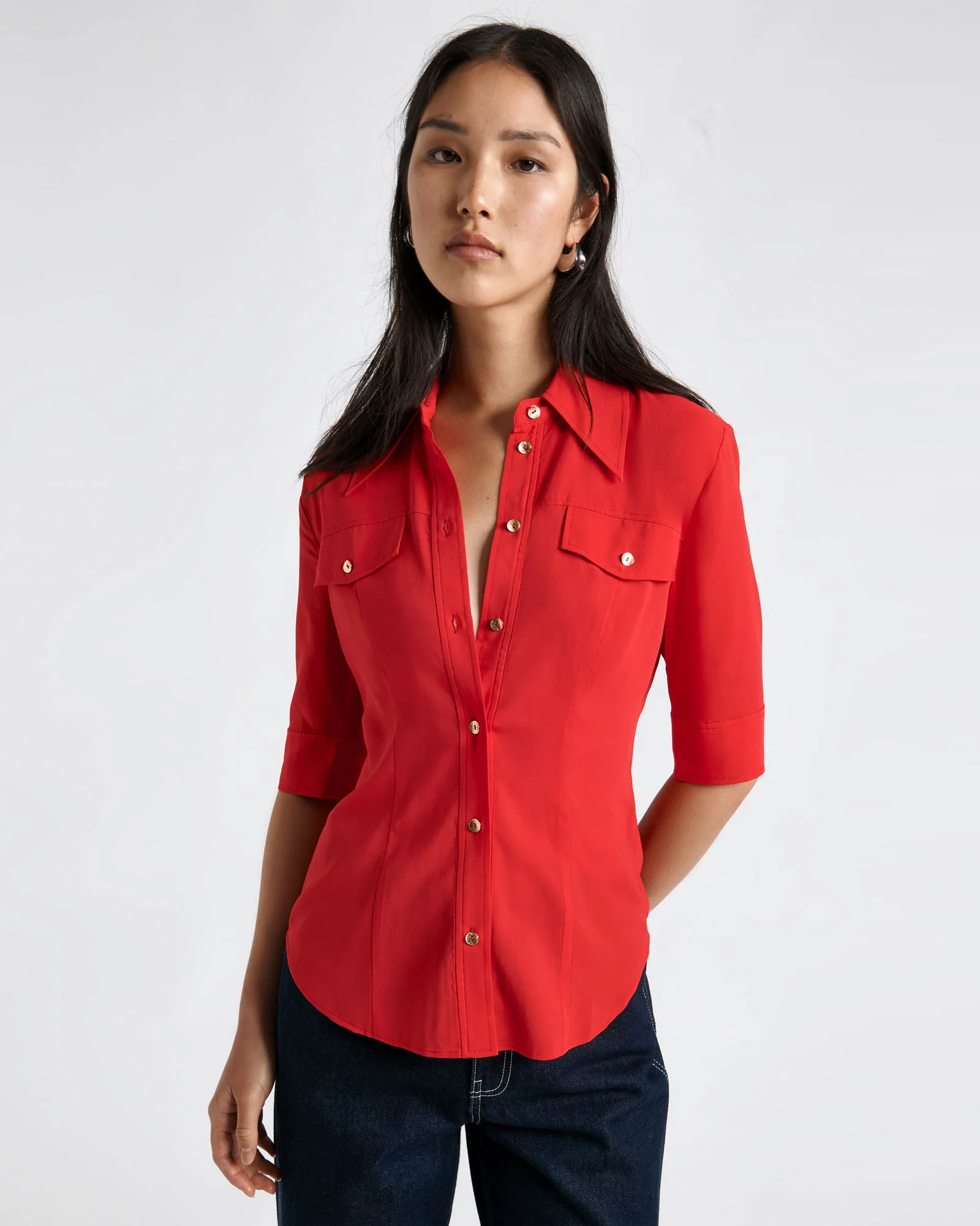 Short Sleeve Fitted Shirt - Image 10