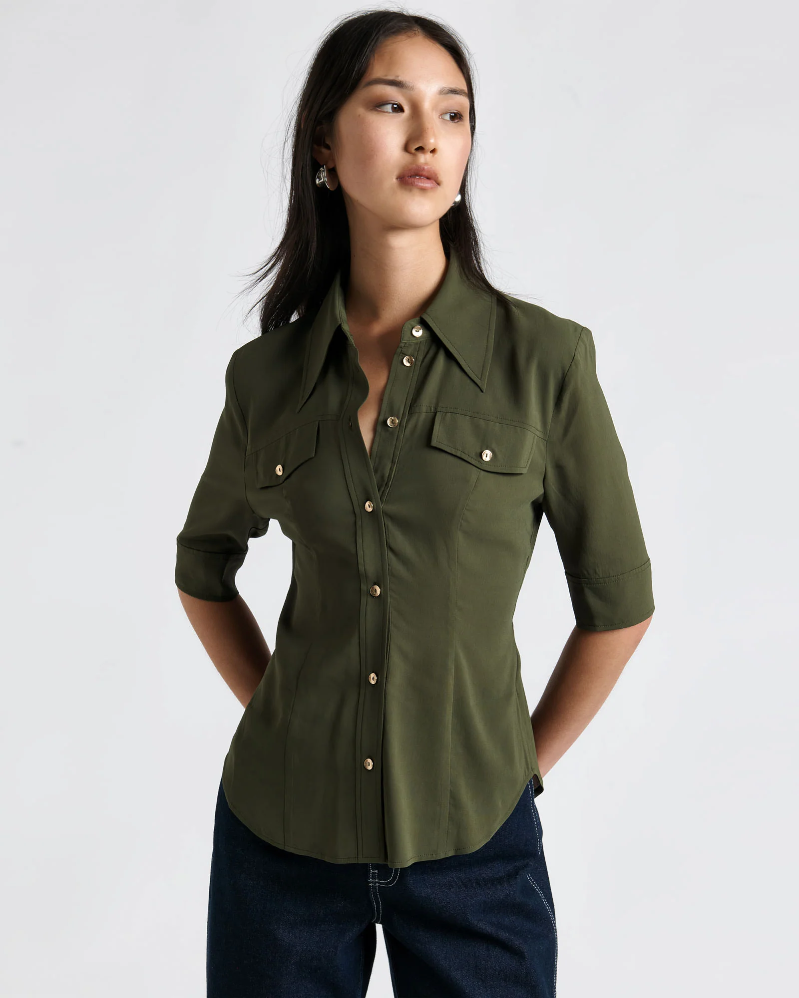Short Sleeve Fitted Shirt - Image 7