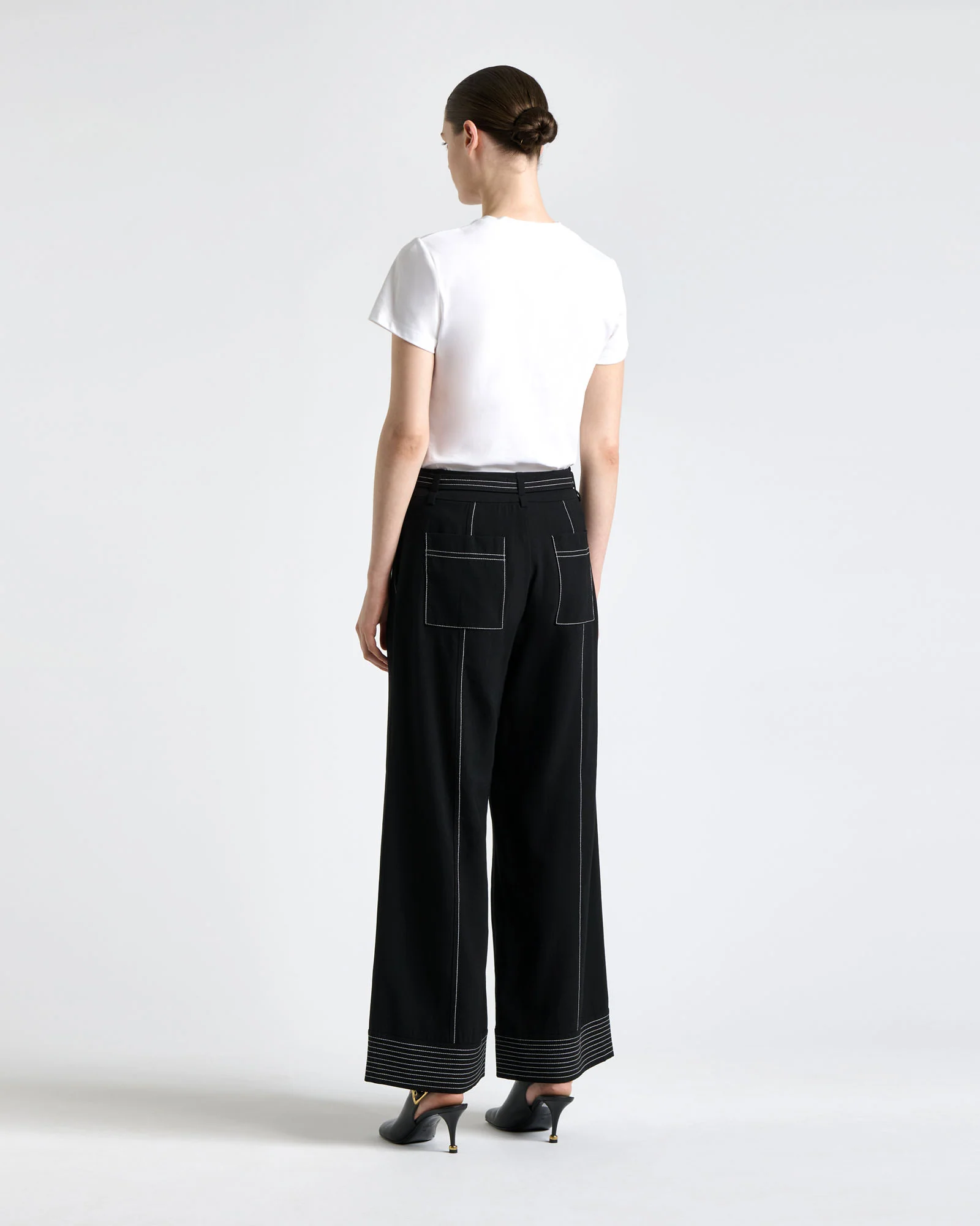 White Fitted Pima Cotton Tee - Image 3